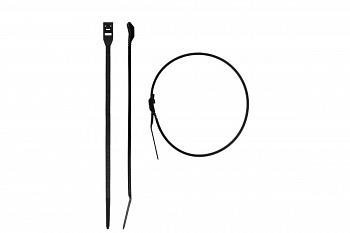 Кабельные стяжки ЗУБР КОБРА, черные, с плоским замком, 2.5 х 110 мм, 50 шт, нейлоновые 30935-25-110