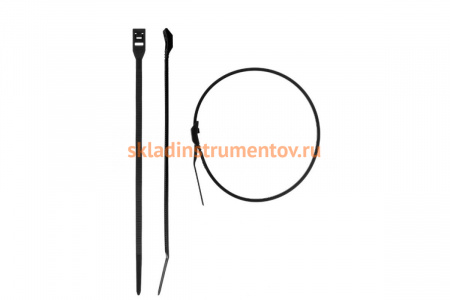 Кабельные стяжки ЗУБР КОБРА, черные, с плоским замком, 2.5 х 110 мм, 50 шт, нейлоновые 30935-25-110