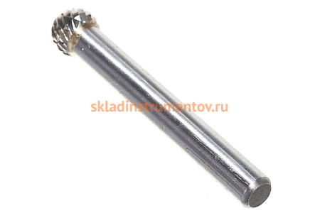 Борфреза твердосплавная сферическая с двойной насечкой (8х7 мм; хвостовик 6 мм) ПНЕВМО-ТРЕЙД D0807-M06