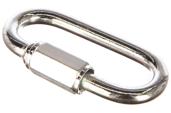 Карабин ЗУБР винтовой с муфтой, 5мм, 1 шт, оцинкованный, 304536-05