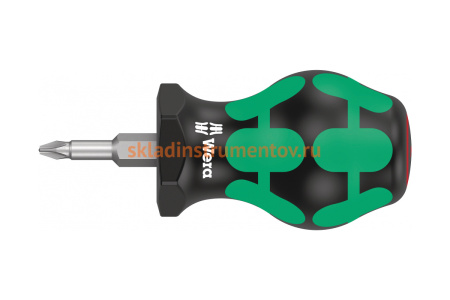Крестовая отвёртка для карбюраторов WERA 350 PH Stubby PH2x25 мм WE-008851