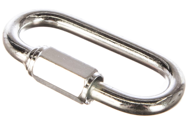 Карабин ЗУБР винтовой с муфтой, 5мм, 1 шт, оцинкованный, 304536-05 Карабин ЗУБР винтовой с муфтой, 5мм, 1 шт, оцинкованный, 304536-05