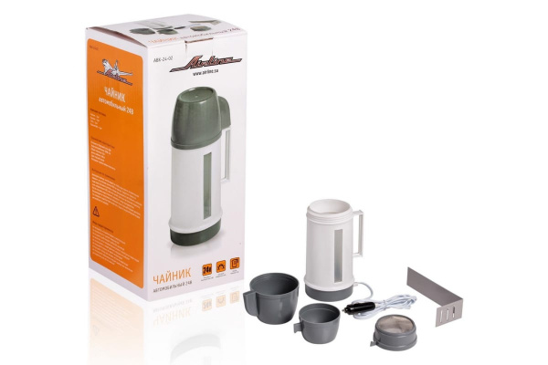 Автомобильный чайник Airline 24В белый/серый ABK-24-02