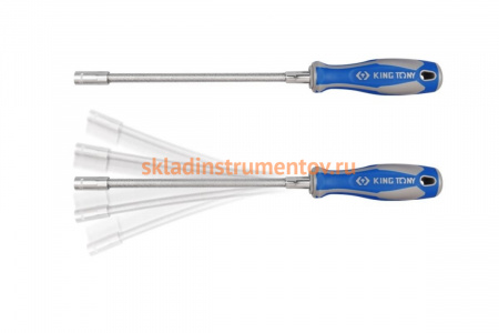 Гибкая торцевая отвертка для хомутов 5 мм, 300 мм KING TONY 1453-05