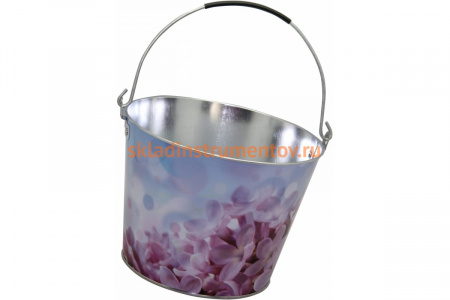 Садовое оцинкованное ведро СПЕЦ Garden&Flowers 5л Сирень GF-MB502