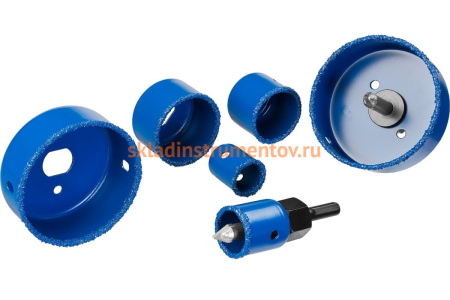 Набор ПРОФЕССИОНАЛ коронки-чашки 6 предметов (22-73 мм) Зубр 33360-H6