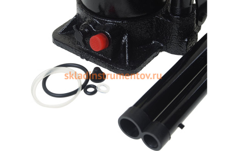 Гидравлический бутылочный домкрат с клапаном ЭВРИКА 12 т, ремкомплект ER-80121