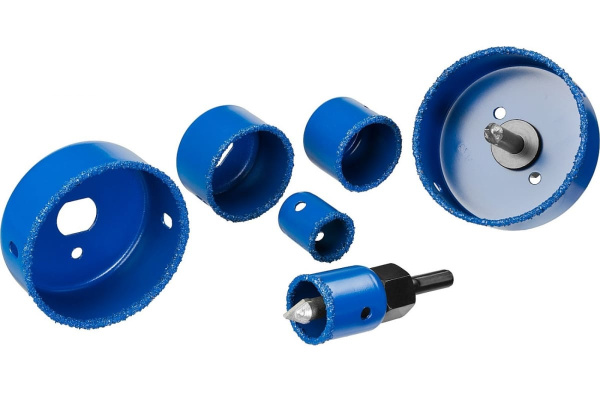 Набор ПРОФЕССИОНАЛ коронки-чашки 6 предметов (22-73 мм) Зубр 33360-H6