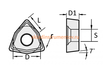 Пластина твердосплавная WCMT080412 ACCKee mi00180