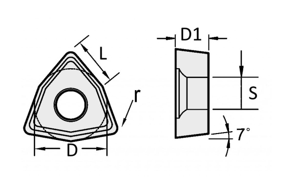 Пластина твердосплавная WCMT080412 ACCKee mi00180