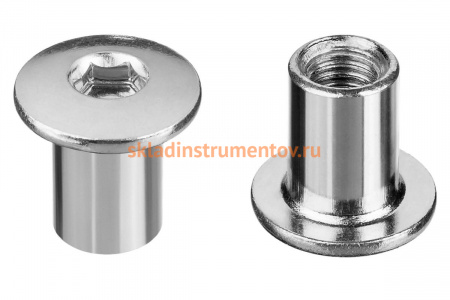 Гайка Эриксона с полукруглой головкой ЗУБР M6x12мм 5 кг /730 шт/ оцинк. шест. 4мм 303760-4