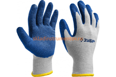 Перчатки с нитриловым обливом ЗУБР Захват, размер L-XL, 10 пар 11457-K10