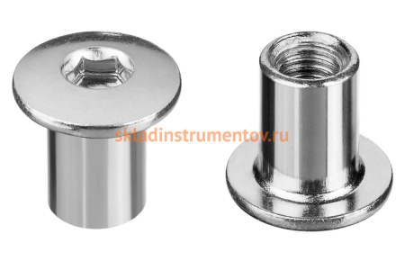 Гайка Эриксона с полукруглой головкой ЗУБР M6x12мм 5 кг /730 шт/ оцинк. шест. 4мм 303760-4