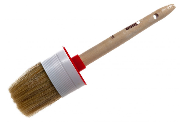 Кисть Стандарт (круглая, натуральная щетина, деревянная рукоятка) 65мм Biber 31189 тов-001906